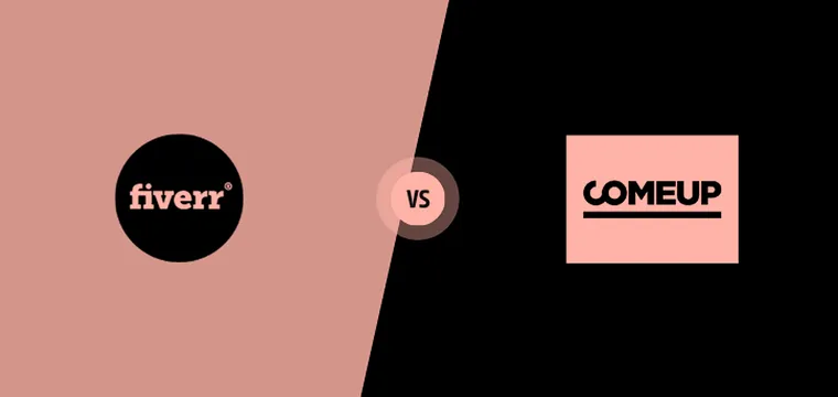 Cover illustration for the article ComeUp vs Fiverr: Which is the best platform to sell your services on?